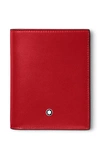 Montblanc Meisterstuck Compact Leather Wallet In Coral