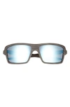 Oakley 63mm Polarized Rectangular Sunglasses In Light Wood