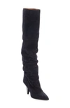 Isabel Marant Woman Boot Midnight Blue Size 6.5 Calfskin In Faded Black