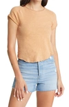 Free People We The Free Be My Baby Cotton T-shirt In Pastry Shell