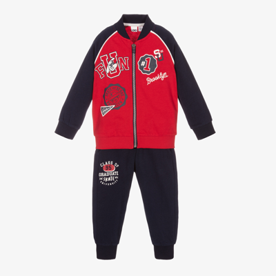 Ido Baby Kids'  Boys Red & Navy Blue Tracksuit
