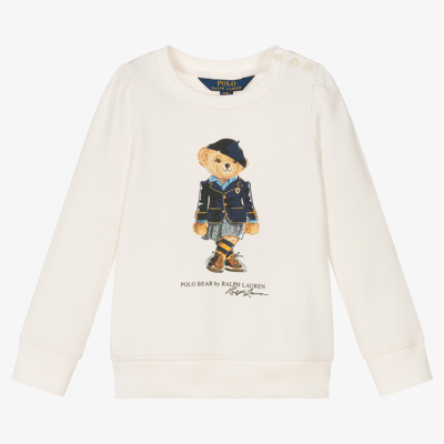 Polo Ralph Lauren Kids' Girls Off-white Sweatshirt