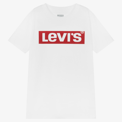 Levi's Boys Teen White Cotton Logo T-shirt