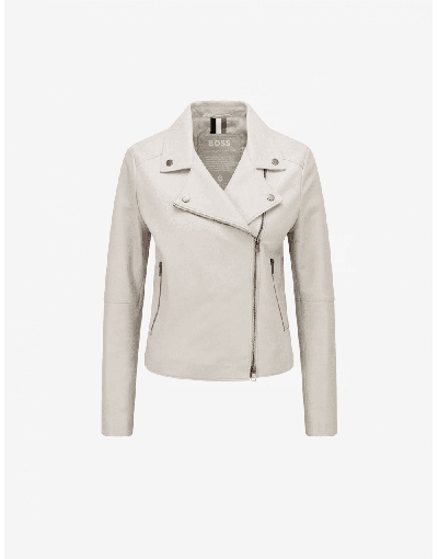 Hugo boss leather jacket ladies deals