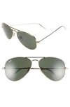 RAY BAN ORIGINAL AVIATOR 58MM SUNGLASSES - GOLD/ GREY GREEN,RB302558-XM