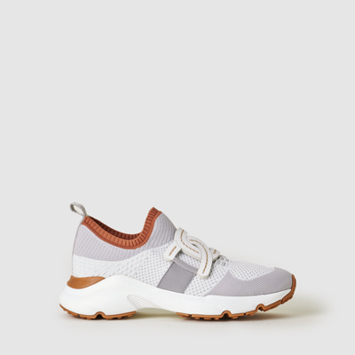 Tod's Women's Sport Run Knit Slip On Sneakers In S014 Frollino B015 Catena Pelle