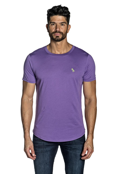 Jared Lang Dinosaur Short Sleeve T-shirt In Purple