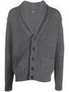 Drumohr Knitted Merino Wool Cardigan In Grigio
