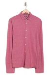 Soul Of London Jersey Knit Dress Shirt In Red