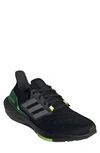Adidas Originals Ultraboost 22 Running Shoe In Black/ Metallic/ Green