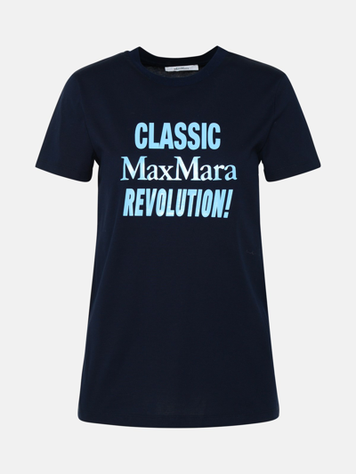 Max Mara Gerard Blue Cotton T-shirt