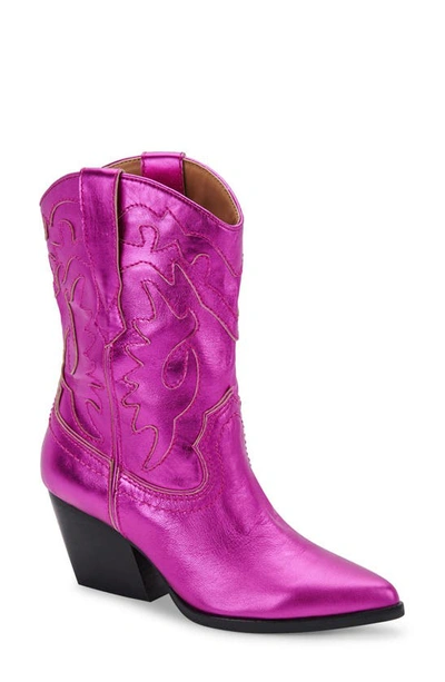 Dolce Vita Landen Boot In Electric Pink Leather In Purple