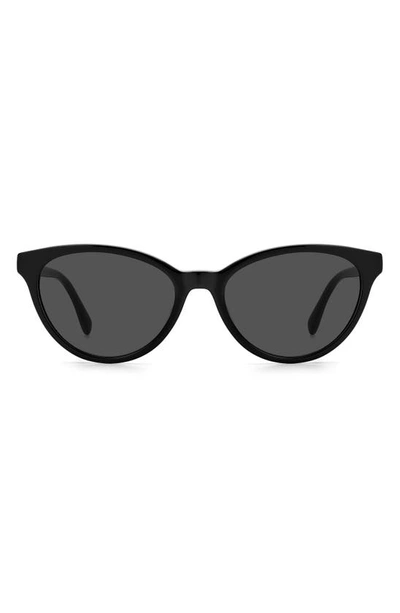 Kate Spade Adeline 55mm Gradient Cat Eye Sunglasses In Black / Grey
