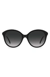 Kate Spade Briag 55mm Cat Eye Sunglasses In Black / Grey Shaded