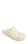 Bottega Veneta Neutral Slider Rubber Clogs In Sea Salt