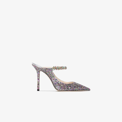 Jimmy Choo Embellished Fabric Bing 65 Slingbacks In Multi