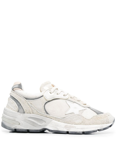 GOLDEN GOOSE WHITE DAD-STAR SUEDE SNEAKERS,GWF00199F0021568018516723766
