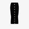 BALMAIN BUTTON-EMBOSSED PENCIL SKIRT,YF1LD066KB0718222914