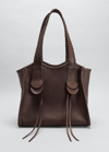Chloé Mony Medium Whipstitch Tote Bag In Bold Brown