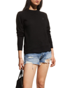 Golden Goose Athena Crewneck Star Sweatshirt In Black