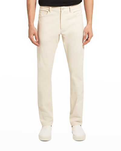 Theory Raffi Neoteric Twill Slim Fit Pants In Warm Ivory