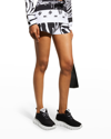 Dolce & Gabbana Patchwork-print Jersey Pull-on Shorts In Multiprt