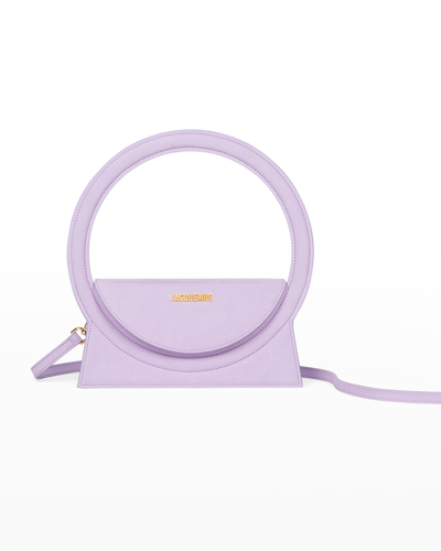 Jacquemus Purple Le Sac Rond Leather Shoulder Bag