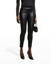 Michael Michael Kors Skinny-cut Faux Leather Trousers In Black