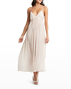Rya Collection True Love Pleated Floral Applique Nightgown In Blush