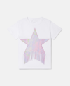 Stella Mccartney Fringe Star Cotton T-shirt In White