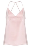 Hugo Satin Regular-fit Camisole Top With Crossed Straps In Light Pink