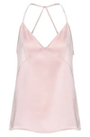 Hugo Boss Satin Regular-fit Camisole Top With Crossed Straps In Light Pink