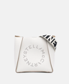 Stella Mccartney Stella Logo Grainy Shoulder Bag In White