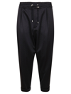 Balmain Low-crotch Drawstring-waist Trousers In Eap Noir Noir