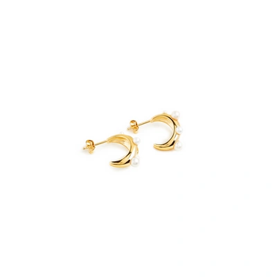 Ragbag Pearl And Gold-plated Silver Earrings