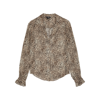 PAIGE ELLYN LEOPARD-PRINT SILK-CHIFFON BLOUSE