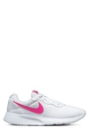 Nike Tanjun Running Shoe In White/ Pink
