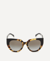 Prada Oversized Acetate Cat-eye Sunglasses In Brown