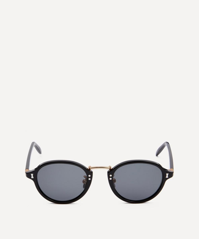 Cubitts Flaxman Round Acetate-metal Sunglasses In Black