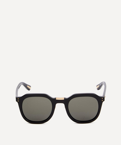 Linda Farrow Fletcher Angular Acetate Sunglasses In Black
