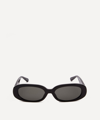 Linda Farrow Cara Oval Acetate Sunglasses In Black