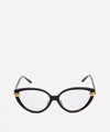Linda Farrow Palm Cat Eye Optical Glasses In Black