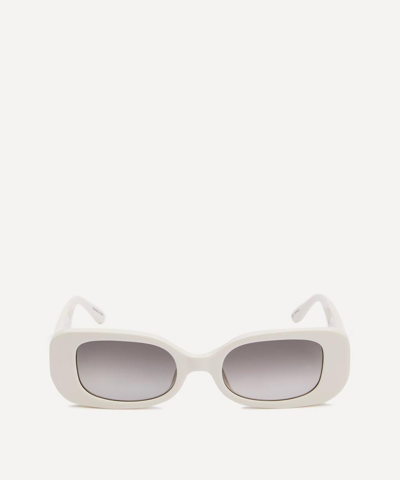 Linda Farrow Lola Rectangular Acetate Sunglasses In Gold