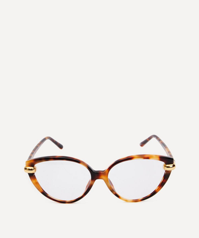 Linda Farrow Palm Cat Eye Optical Glasses In Yellow