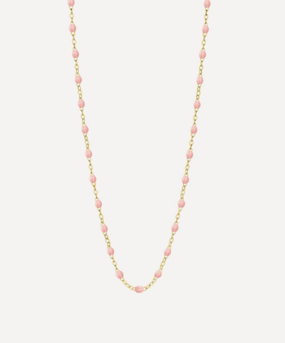 Gigi Clozeau 18ct Gold Classic Gigi Resin Bead Necklace In Light Pink