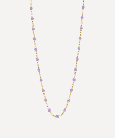Gigi Clozeau 18ct Gold Classic Gigi Resin Bead Necklace In Lilac