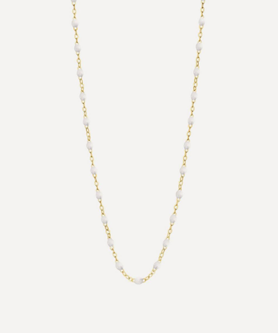 Gigi Clozeau 18ct Gold Classic Gigi Resin Bead Necklace In White
