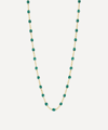 Gigi Clozeau 18k Yellow Gold Classic Gigi Resin Bead Collar Necklace, 16.5 In Dark Green