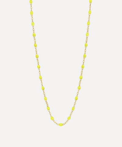 Gigi Clozeau 18k Yellow Gold Classic Gigi Resin Bead Collar Necklace, 16.5 In Lime