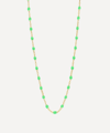 Gigi Clozeau 18k Yellow Gold Classic Gigi Resin Bead Collar Necklace, 16.5 In Neon Green